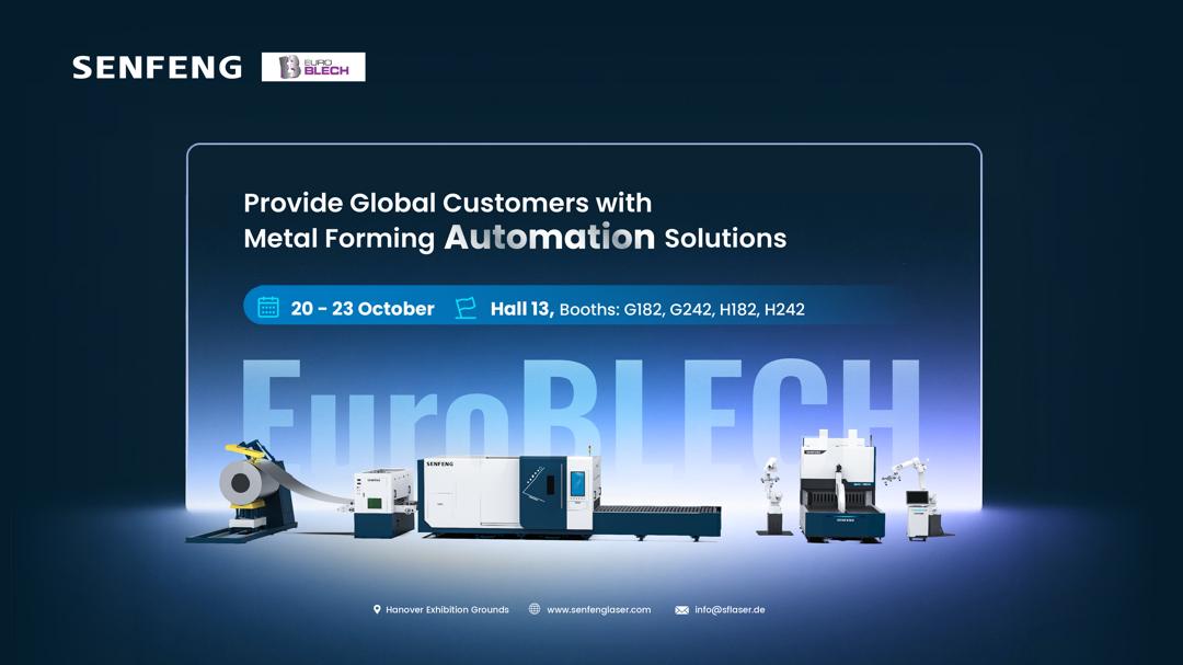 Cartel oficial SENFENG EuroBLECH 2026, 20-23 octubre, Hannover