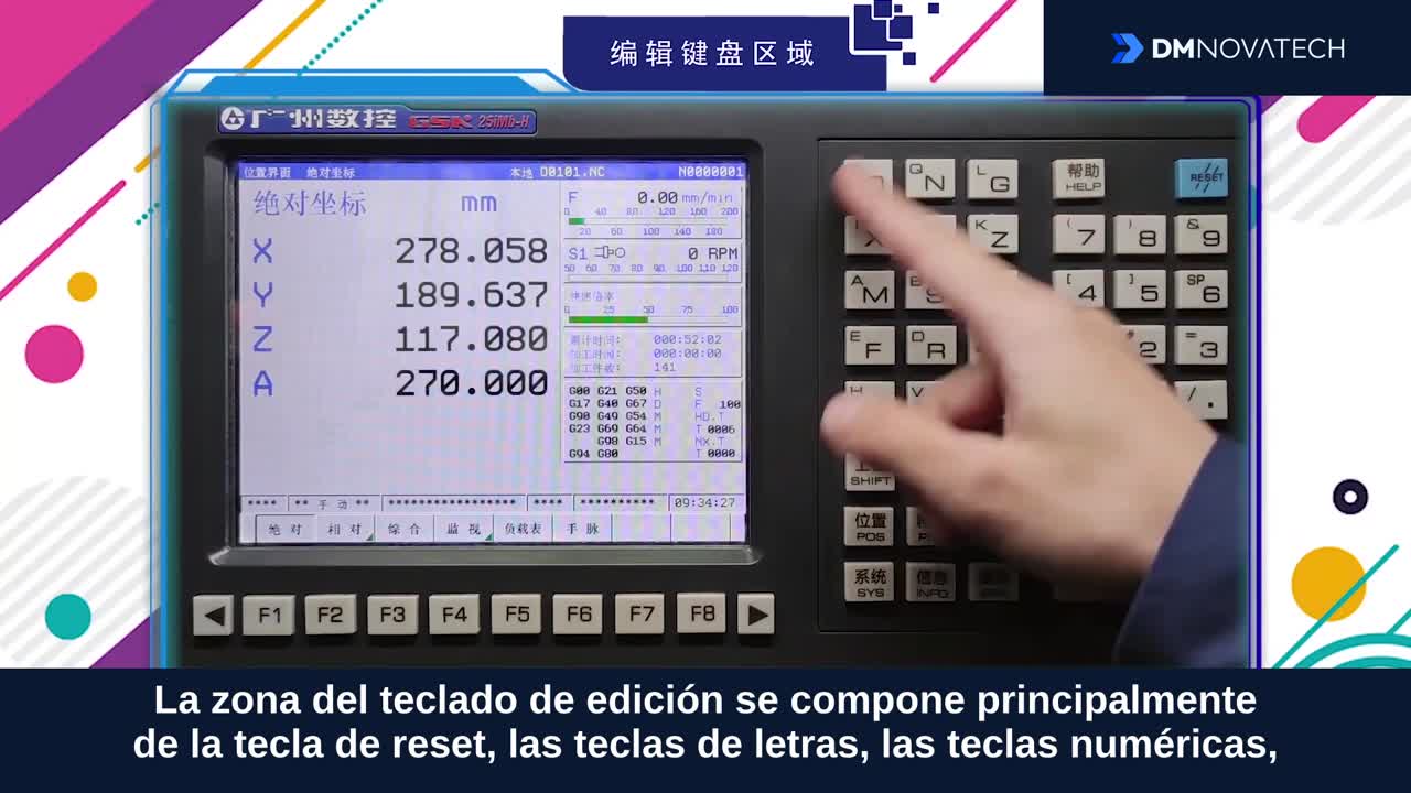 Menú del control CNC GSK25i