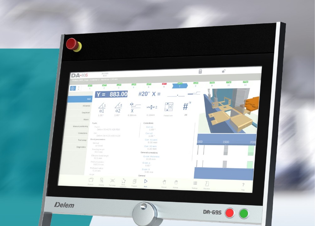 Control DELEM DA-69S: el salto a la programación 3D directamente en la plegadora